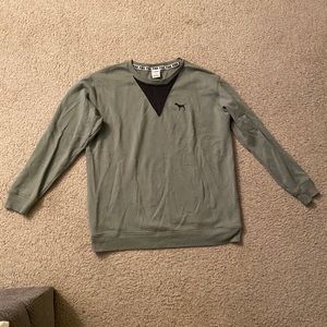 Victoria secret olive green mesh crew neck